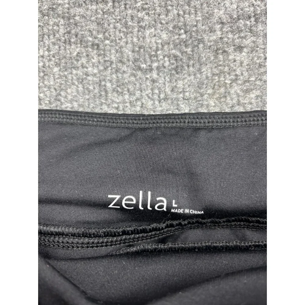 Zella Skirt Womens Large Black Quilted Athletic‎ Running Pull On Zip Pocket Gym
